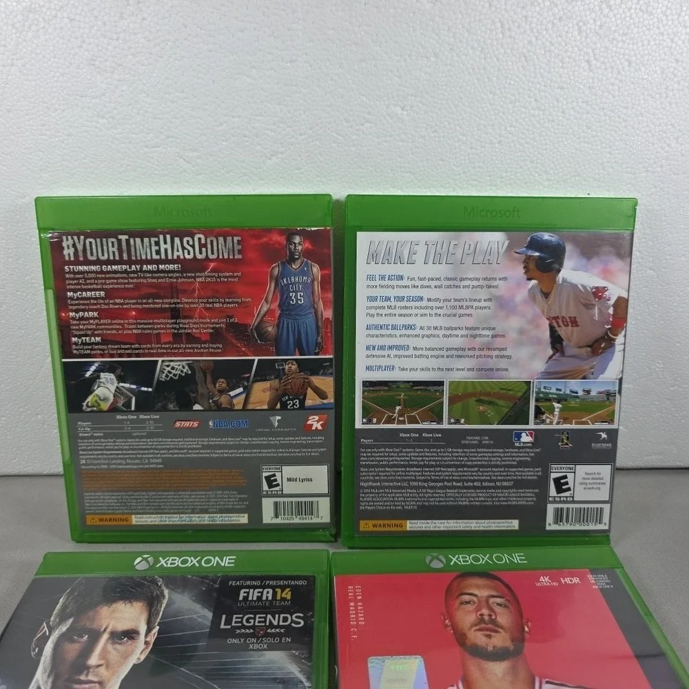 Lot‎ of 4 Xbox One Sports Games NBA 15, RBI 16, Fifa 14 &20. Bundle